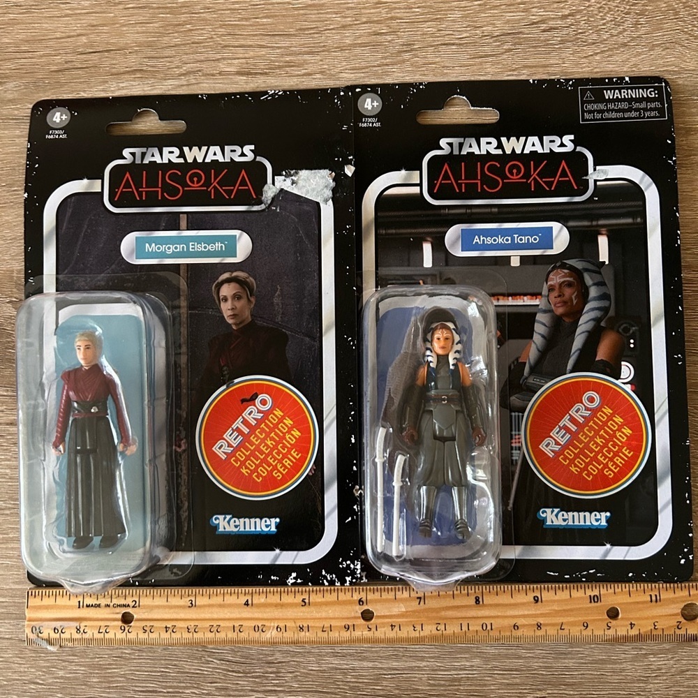 Star Wars Ahsoka Retro Collection Morgan Elsbeth and Ahsoka Tano Figures-New